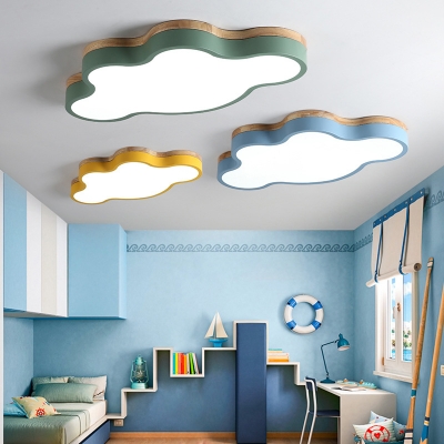Creative Ceiling Light with 1 LED Light Cloud Acrylic Shade Ceiling Light Fixture for Children Bedroom