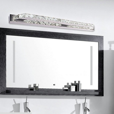 K9 Crystal Vanity Mirror Light Stainless Steel Modern Vanity Wall Lamp for Bathroom