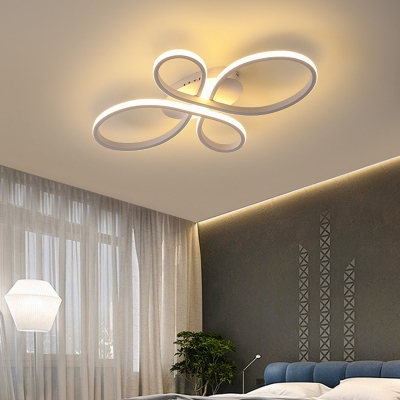 Modern Ceiling Light with 1 LED Light Acrylic Linear Shade Metal Ceiling Mount Ceiling Light Fixture for Restaurant