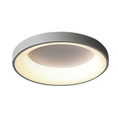 Round Minimalist Style Flush Mount Metal LED Flush Light for Living Room