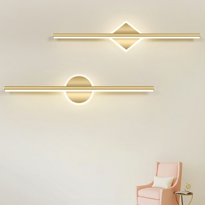 Simplicity Metal Vanity Mirror Lights LED Linear Lighting Bath Vanity Lighting in Gold