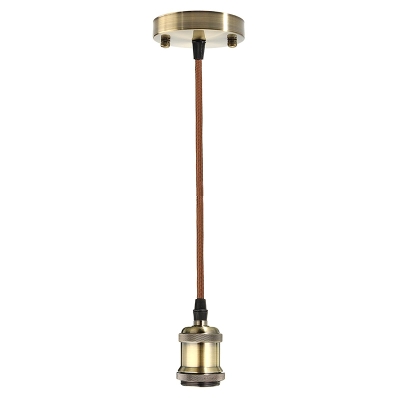 Bare Bulb Ceiling Pendant with 1 Light Circle Metal Ceiling Mount Single Pendant for Living Room