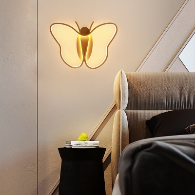Butterfly Acrylic Flush Mount Ceiling Light Modern LED Flush Ceiling Light Fixture for Bedroom