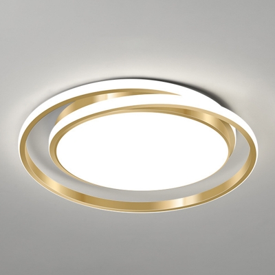 Circle Acrylic Shade Modern Ceiling Fixture with 1 LED Light Flush Mount Ceiling Light for Hallway