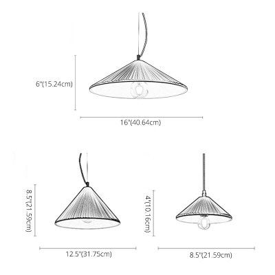 Conical Resin Pendant Lighting Macaron 1 Head Suspension Light for Dining Room