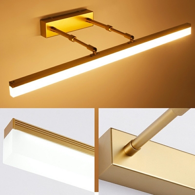 Extendable Linear Vanity Lighting 9.5 Inchs Wide Minimalist Acrylic LED Wall Mounted Light for Bathroom