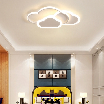 Geometric Ceiling Light with 3 LED Light Acrylic Shade Flushmount Light for Girls Bedroom