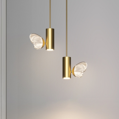 Geometric Pendant Light Kit Glass Hanging Lamp Kit in Brass for Bedroom Dining Room