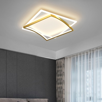 LED Acrylic Flush Mount Lighting Modern Style Square Flush Mount for Living Room