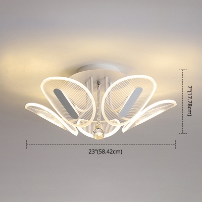 Metal Ceiling Mount Modern Ceiling Light with 10 LED Light Acrylic Shade Ceiling Light Fixture for Restaurant