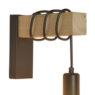Wooden Wall Mounted Light Rustic 1 Light Unique Wall Sconce Lighting for Restaurant and Bar