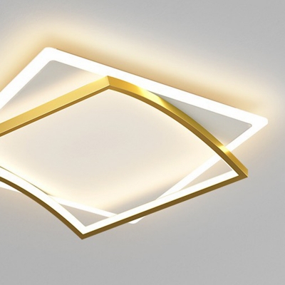 LED Acrylic Flush Mount Lighting Modern Style Square Flush Mount for Living Room
