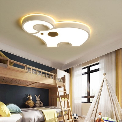 1 LED Light Funny Ceiling Light Acrylic Animal Shade Flush Mount Ceiling Light for Children Bedroom