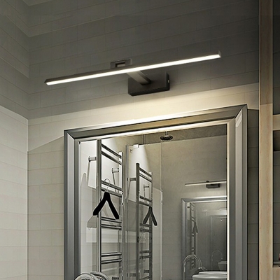 Rectangle Metallic Wall Mounted Lighting Bathroom Minimalist LED Vanity Wall Light Fixtures