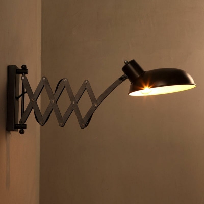 Black Wall Lights Artison Rustic Industrial Metal 1 Bulb Sconce Wall Light for Hall