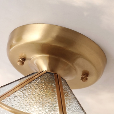 Kitchen Ceiling Lighting Antique Frosted Glass 1 Head Brass 8.5