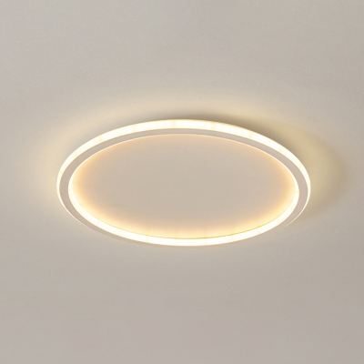 Modern Ceiling Light Circle Acrylic Shade with 1 LED Light Flush Mount Ceiling Fixture for Bedroom
