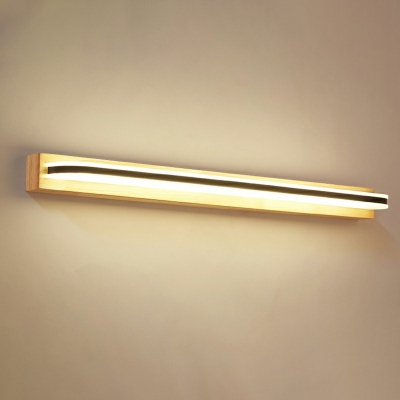 Modern Led Lights for Vanity Mirror Ambient Lighting Wooden Vanity Light Fixture for Bathroom