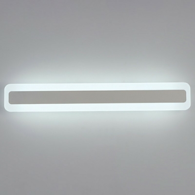 Rectangle Acrylic Vanity Lamp Modern Wnite LED Wall Mounted Mirror Front for Bathroom