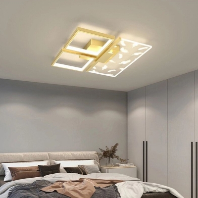 Simplicity Modern Ceiling Light with 1 LED Light Acrylic Clear Shade Ceiling Light Fixture for Bedroom