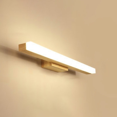 Bathroom Led Lights for Vanity Mirror Water and Fog Resistant Vanity Sconce with Acrylic Shade in Wood