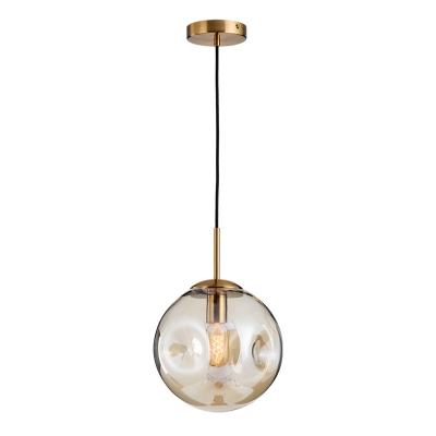 Globe Shade Pendant Modern Living Room Creative Glass 1-Head Hanging Lamp