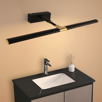 Linear LED Wall Vanity Light Nordic Metal 10.5 Inchs Wide Bathroom Wall Lighting with Acrylic Shade