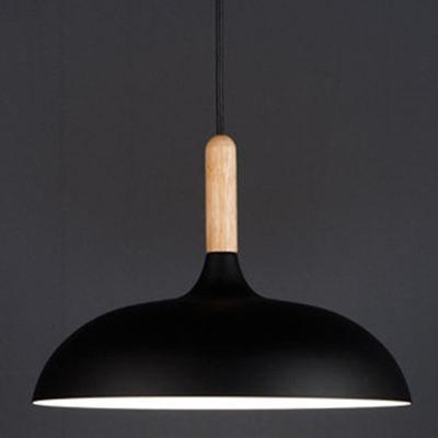 Nordic Simpler Design Living Room Pendant Dome Aluminum Shade 1-Bulb Hanging Lamp