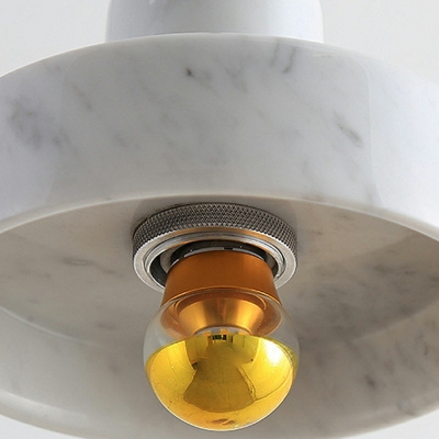 Round Macaron Shade Pendant Nordic Bedroom Iron 7 Inchs Wide Hanging Lamp