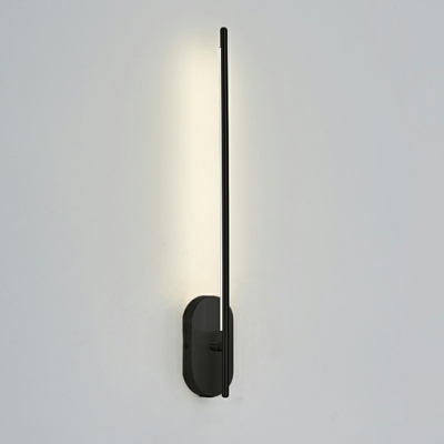 Slim Stick Wall Mount Lighting 2 Inchs Wide Minimalist Metallic LED Hallway Surface Wall Sconce