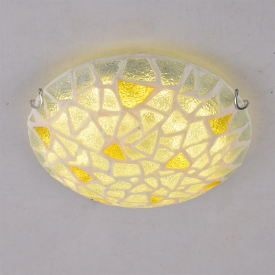 Tifanny Ceiling Light with 4 Light Glass Dome Shade Flush Mount Ceiling Fixture for Bedroom
