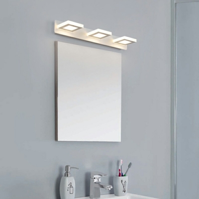 Bathroom Dressing Table Vanity Sconce Light White Acrylic LED Vanity Mirror Light for Makeup in Natural Light