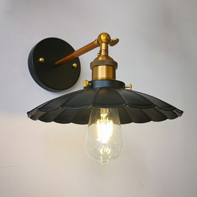 Black Sconce Lamp Decorative 1 Head Wall Mount Light Fixture for Hallway Kitchen