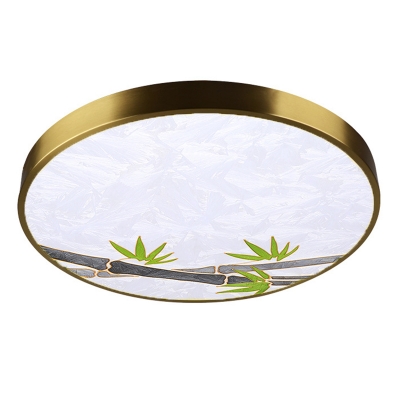 Modern Ceiling Fixture with 1 LED Light Circle Glass Shade Ceiling Light Fixture for Living Room