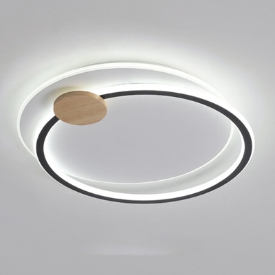 Ring Study Room Flush Mount Lighting 3 Inchs Height Acrylic Minimalist LED Flush Mount Fixture for Bedroom