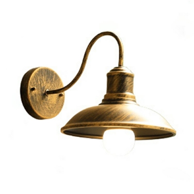 Industrial Barn Sconce Light Single Light Metal Wall Light for Kitchen Outdoors