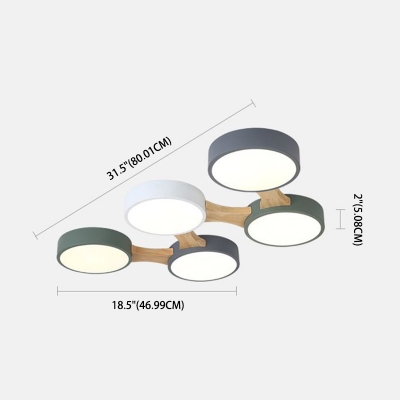 LED Light Contemporary Modern Ceiling Light Acrylic Circle Shade Ceiling Light Fixture for Living Room