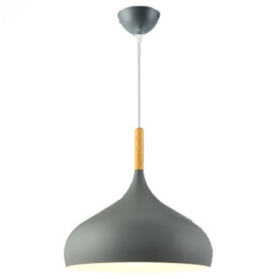 Macaron Metal Shade Pendant Nordic Restaurant Pot Lid Form 1-Bulb Hanging Lamp