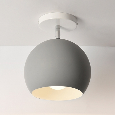 Metallic Dome Ceiling Mount Light Fixture Nordic Style LED Aisle Close To Ceiling Lamp