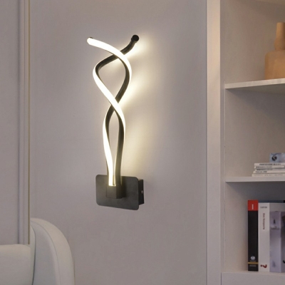 Decorative Modern Curved Led Wall Light Plastic Curl Led Outward Light Wall Sconce Indoor Home Wall Lighting