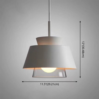 Dining Table Hanging Light 11.5 Inchs Wide Bowl Shape with Clear Glass One Light Macaron Loft Pendant Light