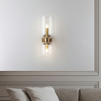 Nordic Modern Style Sconce Light Up and Down Lighting Wall Lamp 2 Lights for Bedside Corridor