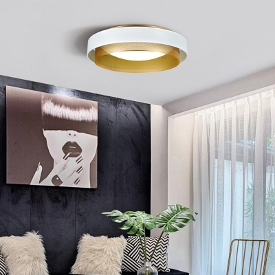 Round Acrylic Contemporary Ceiling Light with 1 LED Light Flush Mount Ceiling Fixture for Living Room
