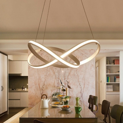 Simplist LED Hanging Chandelier Light Linear Acrylic Interior Drop Lamp