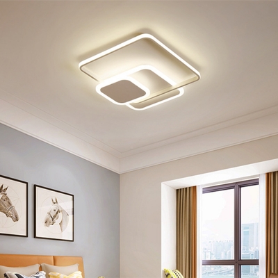 3 LED Lights Circle Acrylic Shade Ceiling Light Modern Simplicity Flush-mount Light for Living Room