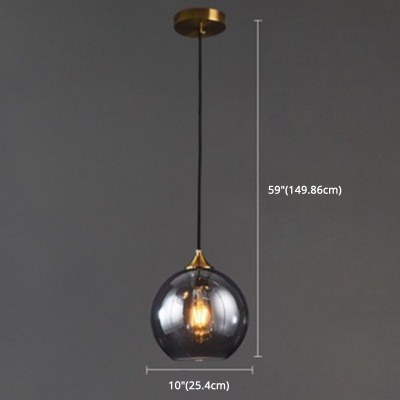 Globe Hanging Lights Post Modern Glass Mini LED Pendant Lamp for Bedroom