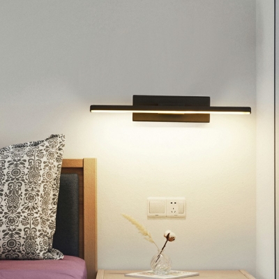Rotatable Rectangle Wall Mount Reading Light Modern Arcylic Indoor Wall Sconce Light for Bedroom