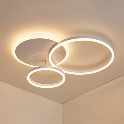 Simplicity Ceiling Light Metal Ceiling Mount with LED Light Circle Acrylic Shade Ceiling Light Fixture for Restaurant
