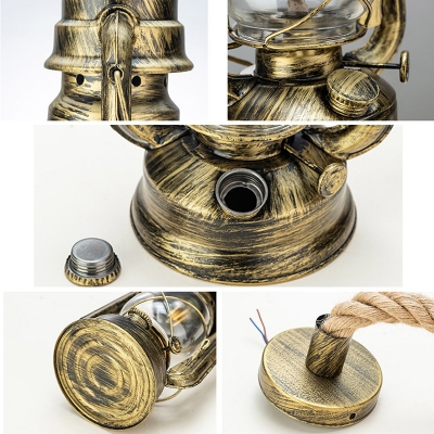 Single Pendulum Light 5 Inchs Wide Nautical Opal Glass Kerosene Pendant Lighting Fixture