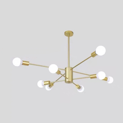 Ball White Glass Chandelier Lamp 2 Tiers 38 Inchs Wide Hanging Ceiling Light with Branch Design